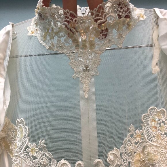 ZOMBIE Dead Corpse Bride, Halloween Wedding Dress, DAMAGED, Vintage Haunting - Picture 10 of 16